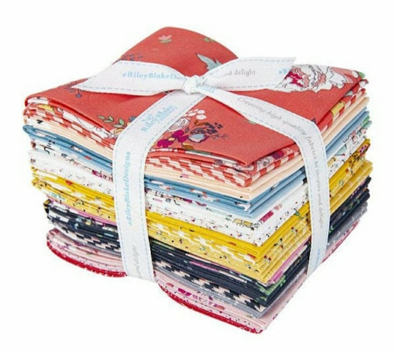 FAT QUARTER Geometric Fabric Minki Kim Serendipity Fabric Navy Sprinkles Fabric Riley Blake Designs