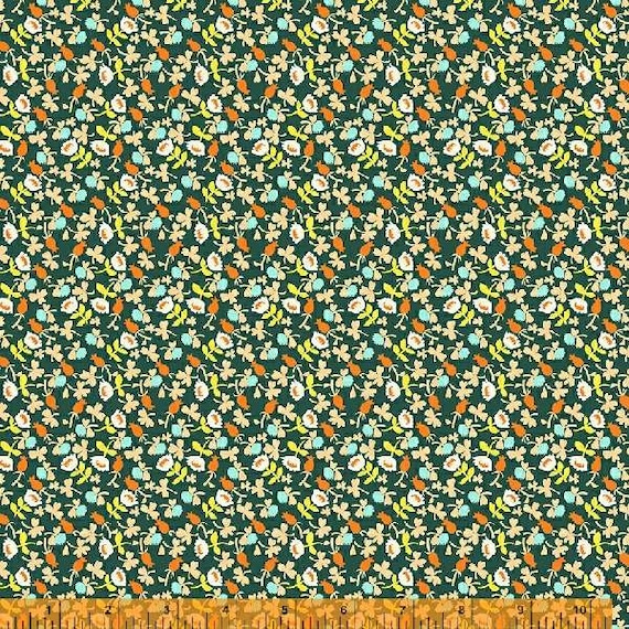 Lucky Rabbit: Calico in Dark Teal Lucky Rabbit: Calico in Dark Teal