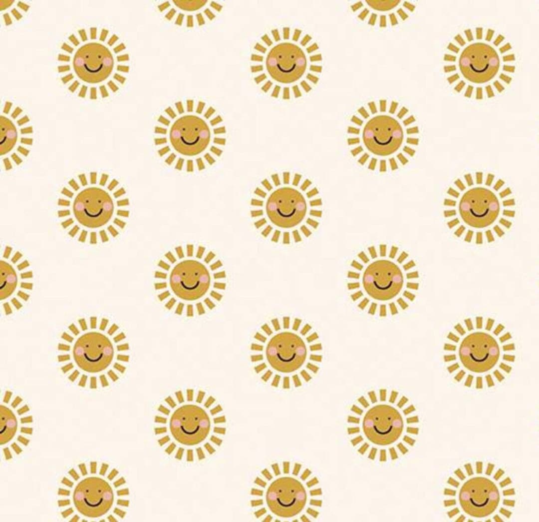 SALT and HONEY Happy Sun Cream FLANNEL 100 Cotton Flannel Quilting
