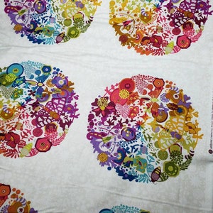 Alison Glass - Remix Art Theory - Cream Ivory - Panel 24&quot; x 42&quot; - new cotton quilting fabric - Andover fabrics