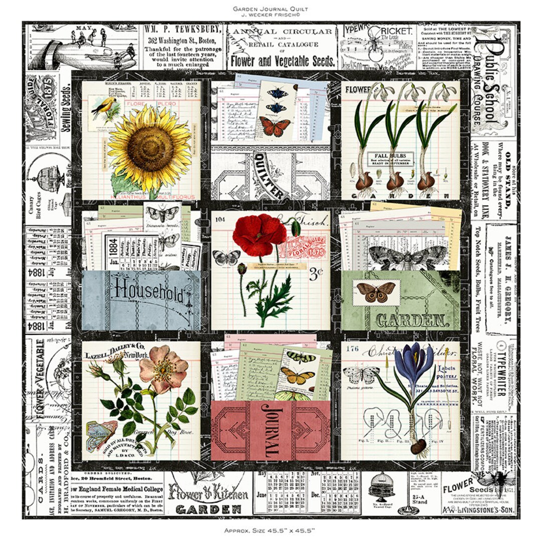 ART JOURNAL Journal Panel Quilt Kit With Pockets J Wecker Frisch 100