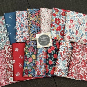 WINTER FLOWER SHOW 15 Fat Quarter Bundle - Liberty of London - Cotton quilting fabric bundle - Riley Blake Designs - Hand Cut Bundle