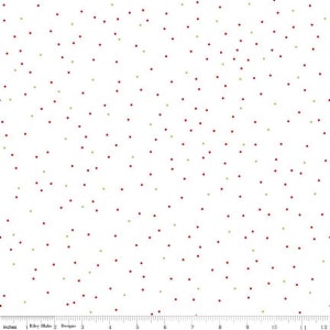 PIN DOT CHRISTMAS Red Green Dots Lori Holt - 100% Cotton Quilting Fabric - Riley Blake Designs