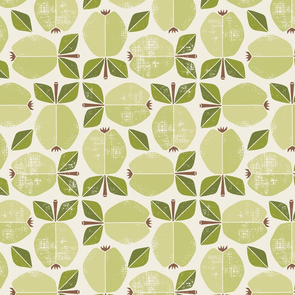 UNDER The APPLE TREE - Apple - Green - Loes Van Oosten - 100% cotton quilting fabric yardage