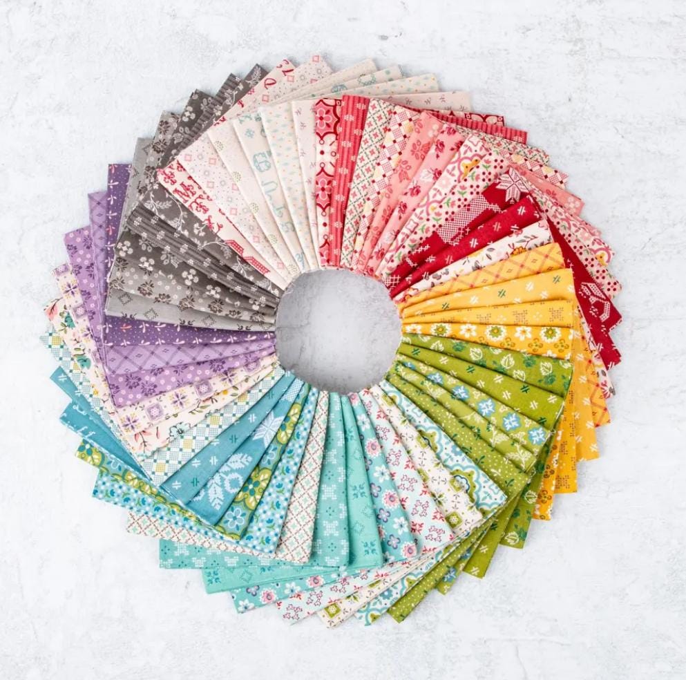 PIECE and PLENTY 48 Fat Quarter Hand Cut Bundle - Lori Holt - 100% ...