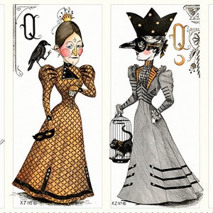 QUEEN Of WE&#39;EN Doll Panel Halloween - J Wecker Frisch - cotton quilting fabric - Riley Blake Designs