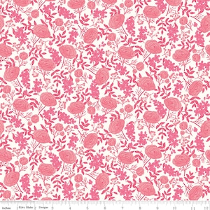 HOPE IN BLOOM - Floral - White - Katherine Lenius - 100% Cotton quilting Fabric - Riley Blake Designs