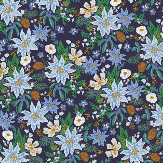 Holiday Classics II: Poinsettia Bouquet in Navy Holiday Classics II: Poinsettia Bouquet in Navy