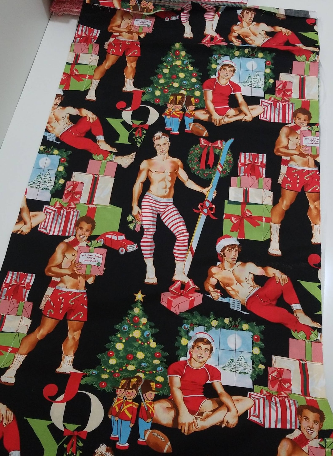 All I Want for Christmas Black - Christmas Hunks - Alexander Henry