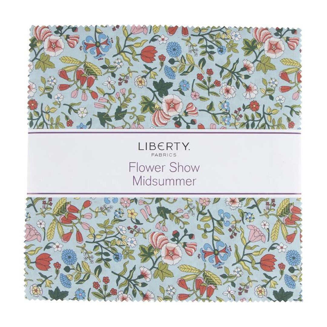 FLOWER SHOW MIDSUMMER 10 Stacker Layer Cake Liberty of London 100 Cotton Quilting Fabric Riley