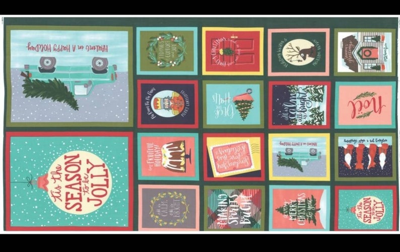 One Canoe Two TO BE JOLLY 32 Fat Quarter /& 1 panel Christmas bundle precut quilting fabric