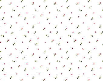 SEASONAL BASICS Christmas Trees - White - Low Volume - 100% cotton quilting fabric yardage - Riley Blake Designs