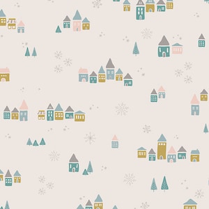 LITTLE TOWN - Snowdrift Magic - Winter - 205 high thread count - 100% cotton quilting fabric - Art Gallery Fabrics