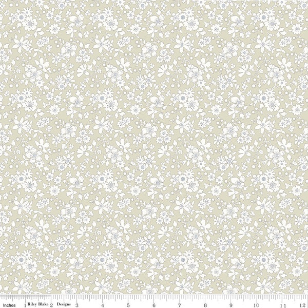 FLOWER SHOW PEBBLE - Maddsie Silhouette A - Liberty of London - 100% Cotton quilting fabric - Riley Blake Designs