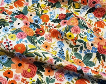 WILDWOOD GARDEN PARTY Main cream garden Cotton floral - Rifle Paper Co - #Rp100-cr1 new 100% cotton quilting fabric