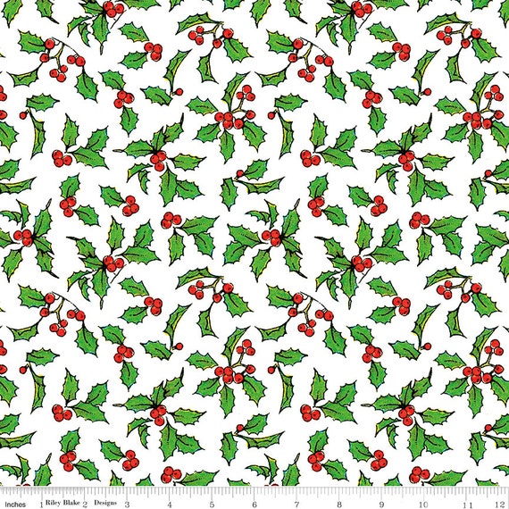 Nicholas Christmas Posts White Fabric by J. Wecker Frisch - Riley Blake  Fabrics