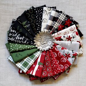 WINTERBERRY 20 Fat Quarter Bundle - Christmas - My Minds Eye - 100% Cotton Quilting Fabric - Riley Blake Designs - Hand Cut Bundle