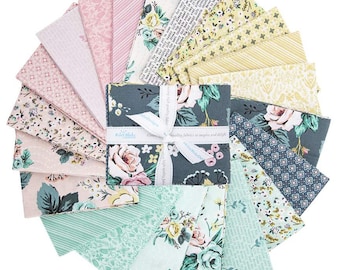 SPLENDOR 21 Fat quarter Hand Cut bundle - Jen Allyson - 100% cotton quilting fabric bundle, No Ribbon included