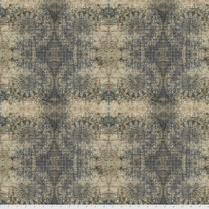 ABANDONED 2 Muted Medallions Indigo Tim Holtz Eclectic Elements - 100% cotton quilting fabric yardage - Free Spirit fabrics