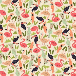 ADVENTURE Flock of Birds Sand Multi - Cotton and Steel - RJR - 100% cotton quilting fabric yardage