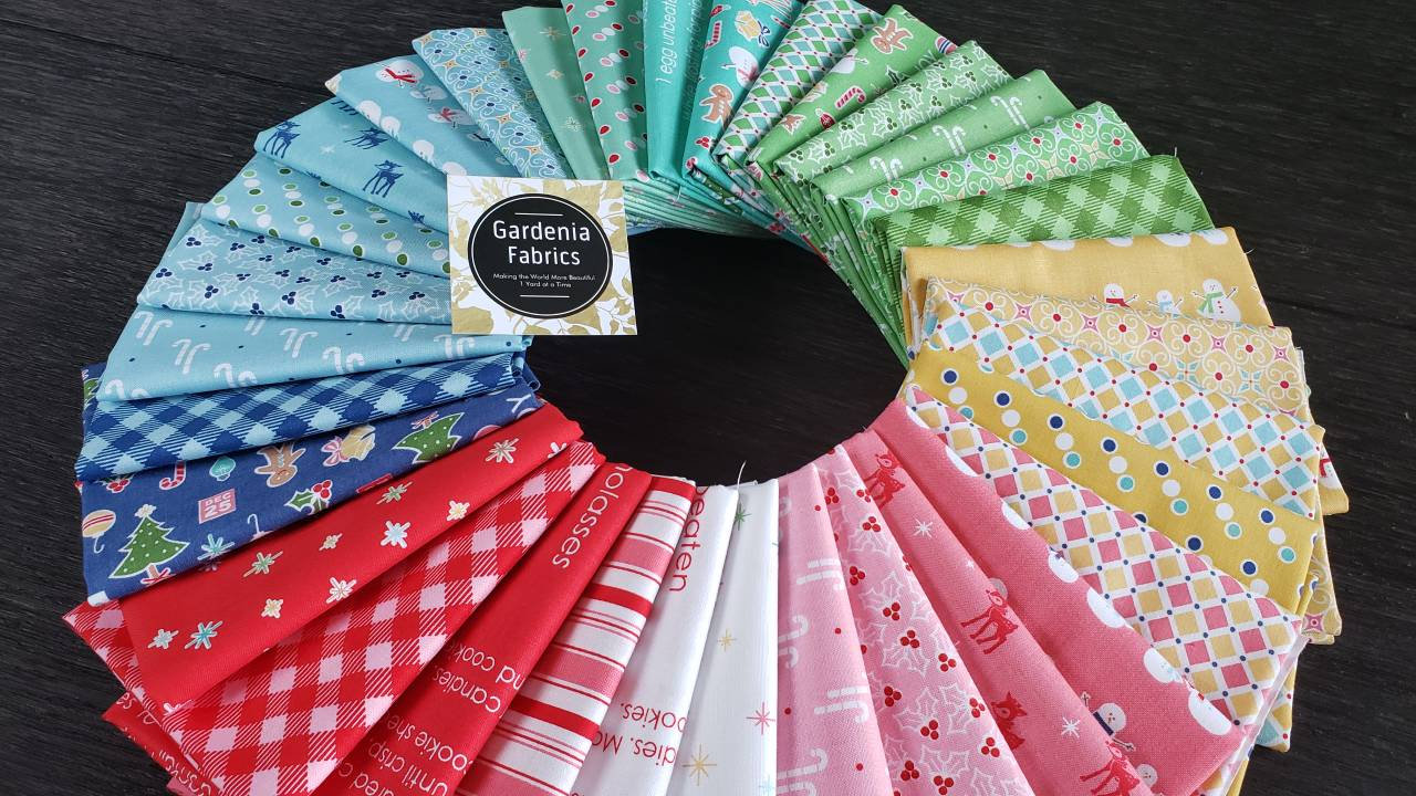 COZY CHRISTMAS Complete 33 Fat Quarter Hand Cut Bundle Lori Holt New ...