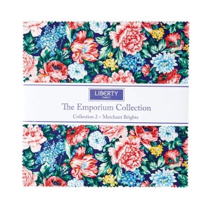 EMPORIUM COLLECTION - Merchant Brights - 10&quot; Layer Cake - Stacker - Liberty of London - 100% cotton quilting fabric - Riley Blake Designs