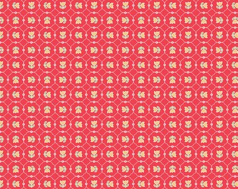 VINTAGE HAPPY 2 Tulips Cayenne Lori Holt 100% cotton quilting yardage fabric Riley Blake Designs