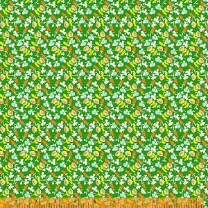 LUCKY RABBIT - Calico - Green - Heather Ross - 100% Cotton Quilting Fabric Yardage - Windham Fabrics