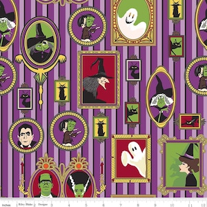 HAUNTED HOUSE - Purple Main - Carta Bella - Riley Blake Designs - Halloween - 100% cotton quilting fabric yardage