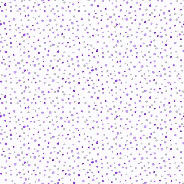 BRING Your OWN BOOS - Pow Pow - Witching Hour - Purple Metallic Dots - Halloween - Cotton and Steel - cotton quilting fabric yardage