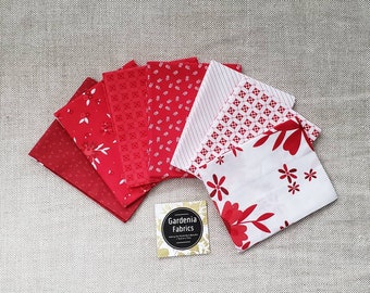 CHEERFULLY RED 7 Fat Quarter Bundle - Christopher Thompson - 100% cotton quilting - Riley Blake Designs - #302