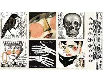 Panel de parche grande QUEEN Of WE'EN - Halloween - J Wecker Frisch - tela de acolchado de algodón - Riley Blake Designs