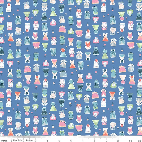 LITTLE WOMEN - Dresses - Periwinkle Blue - Jill Howarth - 100% cotton quilting fabric - Riley Blake Designs