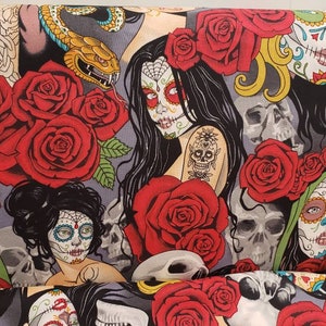 NOCTURNA - Black multi - Alexander Henry; new 100% cotton quilting fabric
