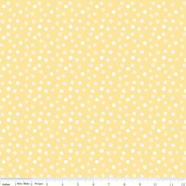 The LITTLEST FAMILY's BIG Day - Dots - Yellow - Emily Winfield Martin - Riley Blake Designs - 100% cotton quilting fabric yardage