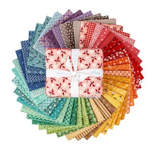 Bee Bundle Limited Edition Colors 42 Fat Quarter bundle - Lori Holt - 100% cotton quilting fabric - Factory Cut bundle - Riley Blake Designs