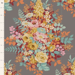 CHIC ESCAPE - WhimsyFlower - Grey - Gray - Tilda Fabrics - Tildas World - new 100% cotton quilting fabric yardage - Tone Finnager