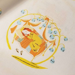 Far Far Away 2 - SLEEPING BEAUTY - White - Heather Ross - 100% cotton quilting fabric - Windham Fabrics