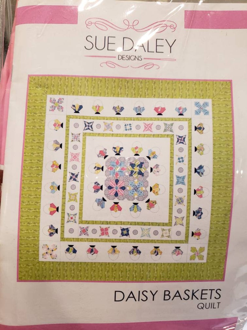 DAISY BASKETS QUILT Sue Daley Quilt Pattern Paper Etsy