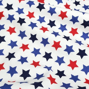 PATRIOTIC STARS - Stars Multi - Red White Blue - 100% cotton quilting fabric - Riley Blake Designs