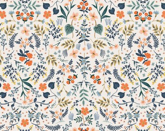 BON VOYAGE - Wildwood - White Metallic - Rifle Paper Co - 100% cotton quilting fabric yardage