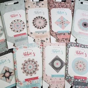 Sue Daley Abbie SET of 9 English Paper Piecing Pattern kit - English paper piecing (epp) and templates New! LTD Edition