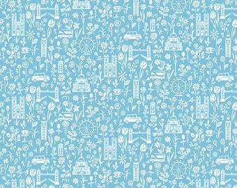 LONDON PARKS City Sights A - Liberty of London - 100% Cotton quilting fabric - Riley Blake Designs