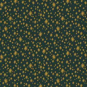 HOLIDAY CLASSICS - Starry Night - Evergreen Metallic - Rifle Paper Co - 100% Cotton quilting fabric - yardage