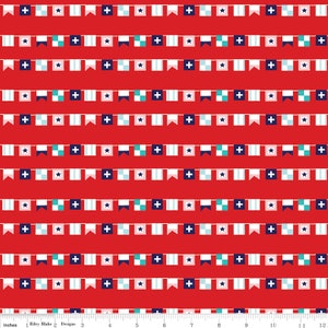 SEASIDE - Tasha Noel - Red Flags - new cotton quilting fabric Riley Blake Designs sold by the yard