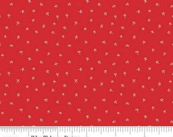 PETS Stars Mini Stars Red Lori Whitelock Riley Black Designs 100% Cotton quilting fabric yardage