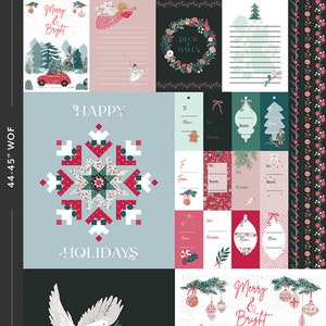 WINTERTALE - Holiday Spirit PANEL - 24&quot; x 42&quot; - Christmas - Katarina Roccella - Art Gallery Fabrics - 205 thread count - 100% cotton fabric