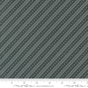 KITTY CHRISTMAS Stripes Coal Gray Urban Chiks Christmas Fabric 100% Cotton Quilting Fabric Yardage - Moda Fabrics