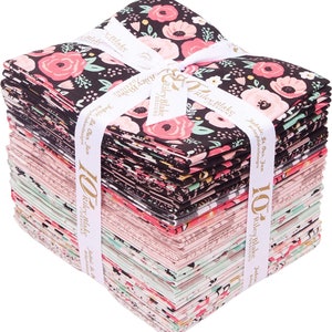 GLAM GIRL 24 Fat Quarter Hand Cut Bundle & Panel - 100% cotton quilting fabric - Dani Mogstad - Riley Blake Designs