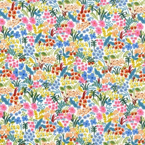 ENGLISH GARDEN - Meadow Cream Multi Floral - Rifle Paper Co - 100% cotton quilting fabric